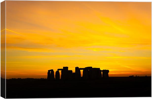 Stonehenge Sunset Canvas Print by Oxon Images