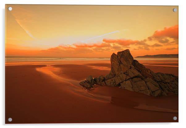 sunrise rock Acrylic by Stephen Walters