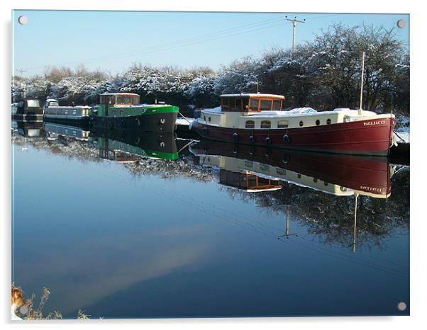 canal boat Acrylic by jonny england