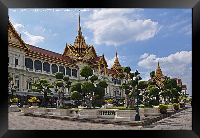Grand Palace buldings, Bangkok. Framed Print by John Morgan