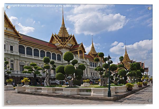Grand Palace buldings, Bangkok. Acrylic by John Morgan