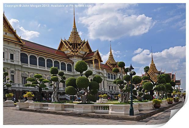 Grand Palace buldings, Bangkok. Print by John Morgan