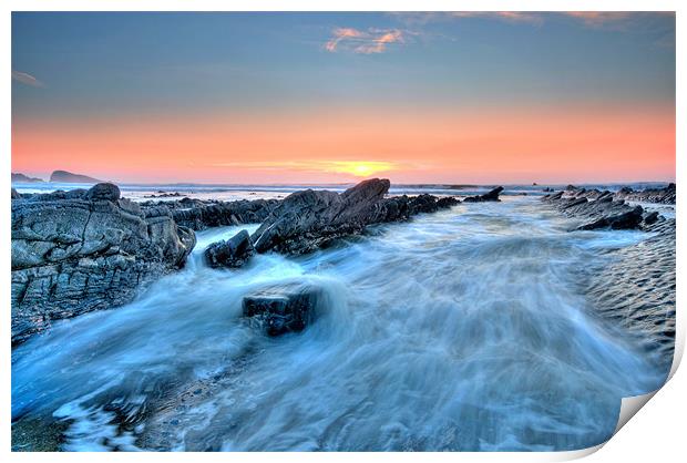 Incoming Tide Print by nick woodrow