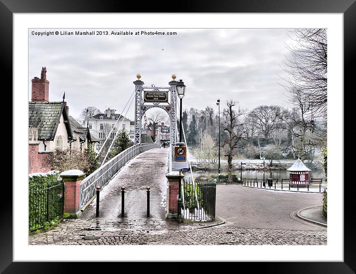 Queenspark Bridge . Framed Mounted Print by Lilian Marshall
