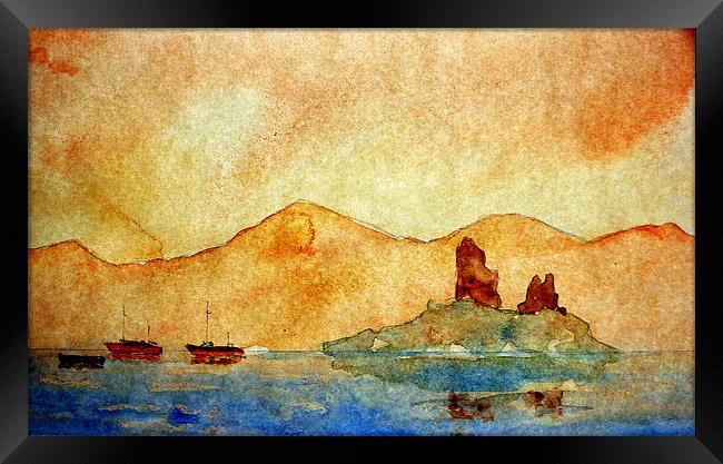 castle on sea Framed Print by dale rys (LP)