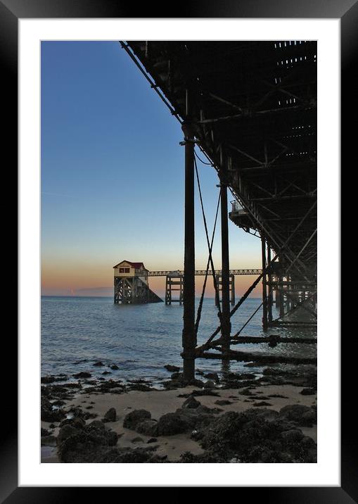 Under the Pier 1. Framed Mounted Print by Becky Dix