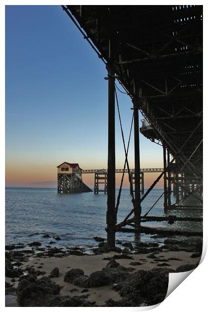 Under the Pier 1. Print by Becky Dix