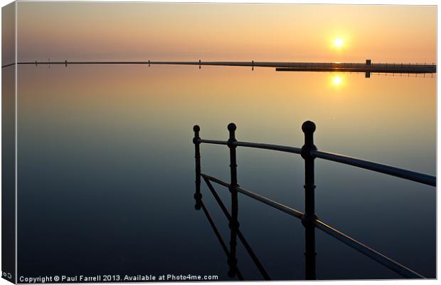 West Kirby February sunset Canvas Print by Paul Farrell Photography