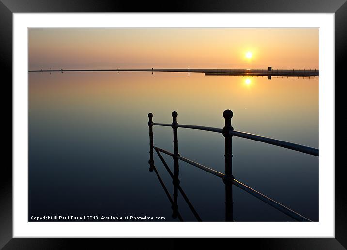 West Kirby February sunset Framed Mounted Print by Paul Farrell Photography