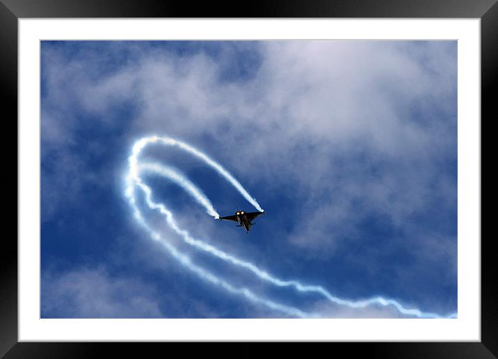 Smoke trail Rafale Framed Mounted Print by Rachel & Martin Pics