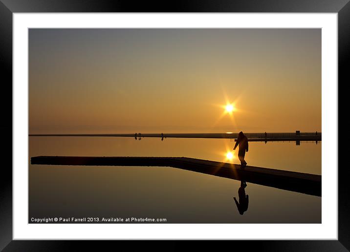 Sunset reflections Framed Mounted Print by Paul Farrell Photography