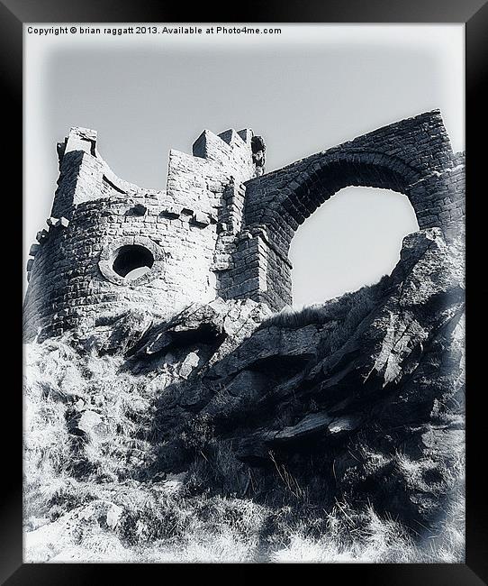 Castle BW Framed Print by Brian  Raggatt