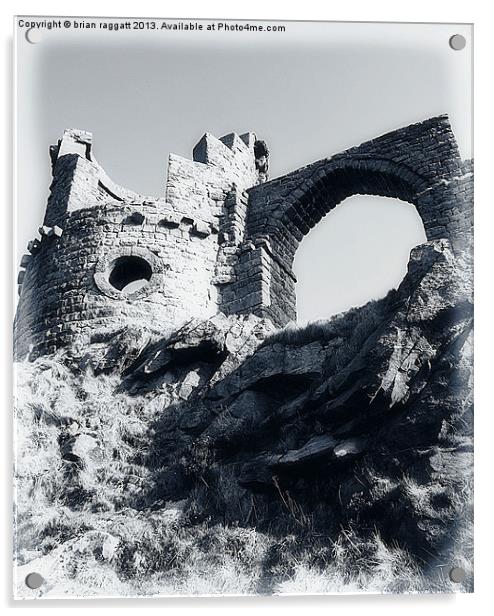 Castle BW Acrylic by Brian  Raggatt