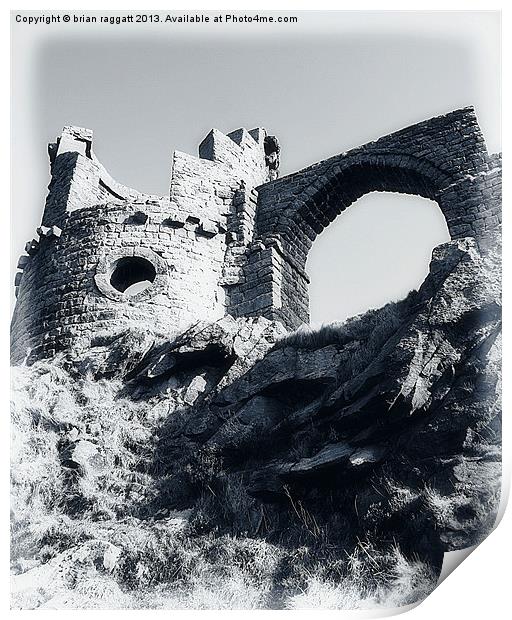 Castle BW Print by Brian  Raggatt