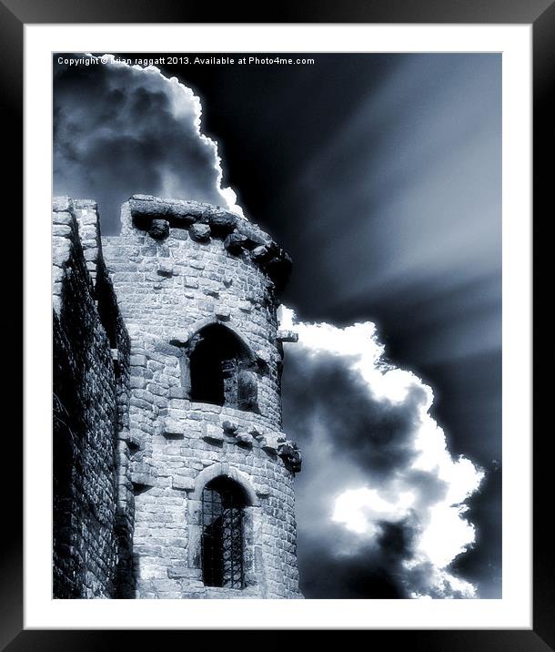 Castle Sun Rays Framed Mounted Print by Brian  Raggatt