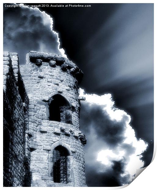 Castle Sun Rays Print by Brian  Raggatt