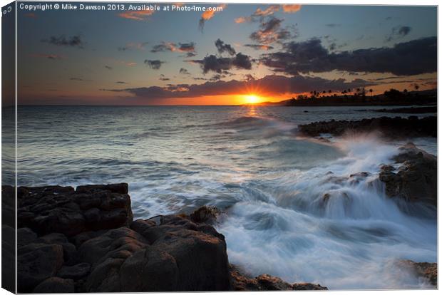 South Shore Waves Canvas Print by Mike Dawson