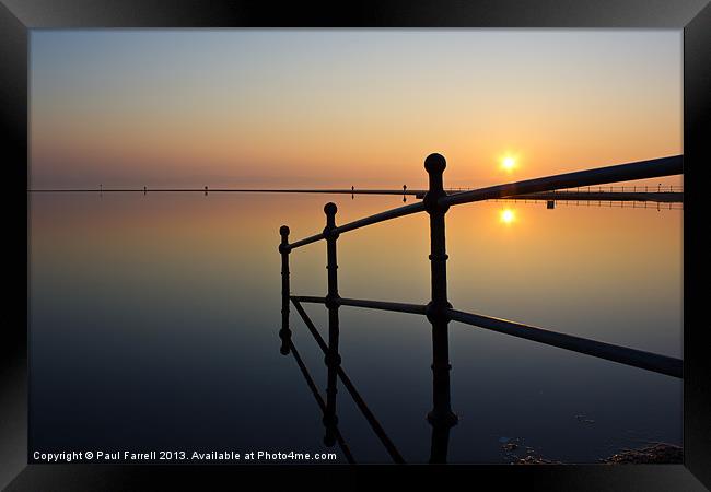 Wirral winter sunset Framed Print by Paul Farrell Photography