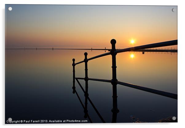 Wirral winter sunset Acrylic by Paul Farrell Photography