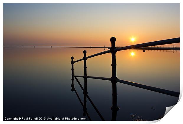 Wirral winter sunset Print by Paul Farrell Photography