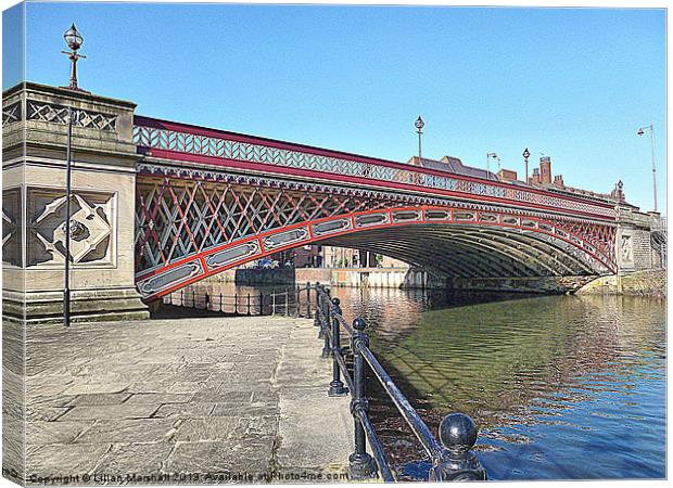 Iron Bridge over the Leeds-Liverpool Canal. Canvas Print by Lilian Marshall