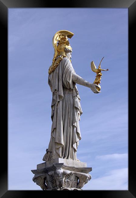 Athena statue, Austrian Parliament Building Framed Print by Linda More