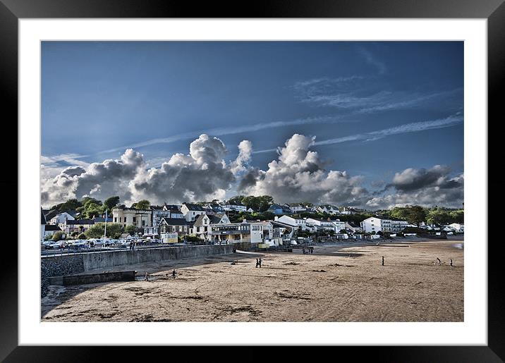 Saundersfoot Town Framed Mounted Print by Steve Purnell