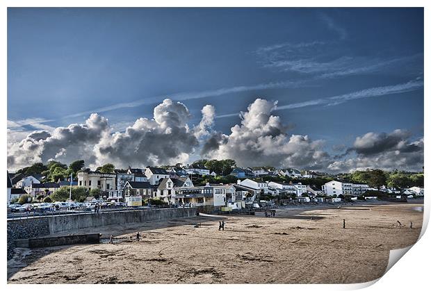 Saundersfoot Town Print by Steve Purnell