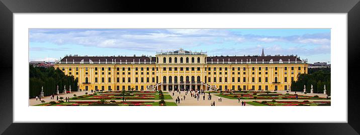Schonbrunn Palace and gardens, Vienna, Austria Framed Mounted Print by Linda More
