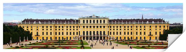 Schonbrunn Palace and gardens, Vienna, Austria Print by Linda More