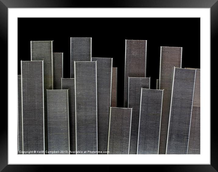 Staple City Skyline Framed Mounted Print by Keith Campbell