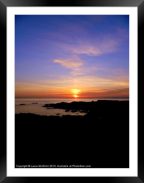 Earlsferry Sunset Framed Mounted Print by Laura McGlinn Photog