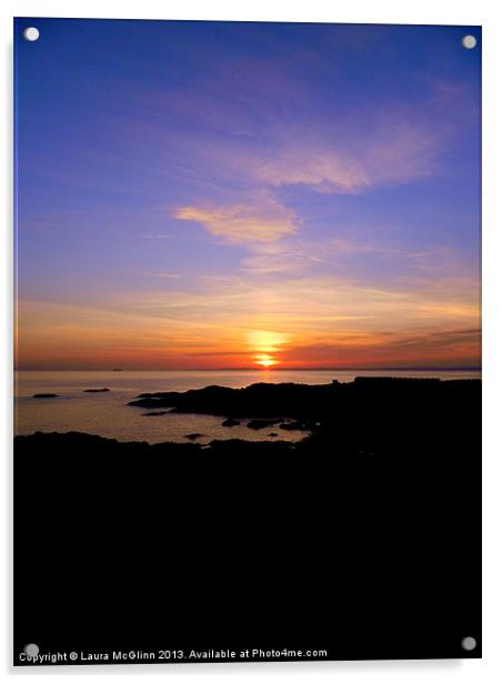 Earlsferry Sunset Acrylic by Laura McGlinn Photog