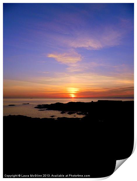 Earlsferry Sunset Print by Laura McGlinn Photog