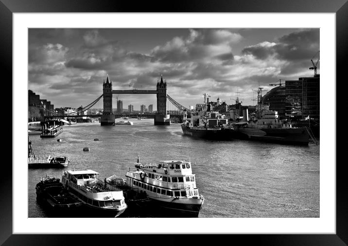 River Thames view Framed Mounted Print by David Pyatt