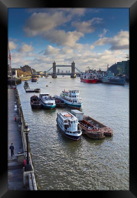 River Thames view Framed Print by David Pyatt