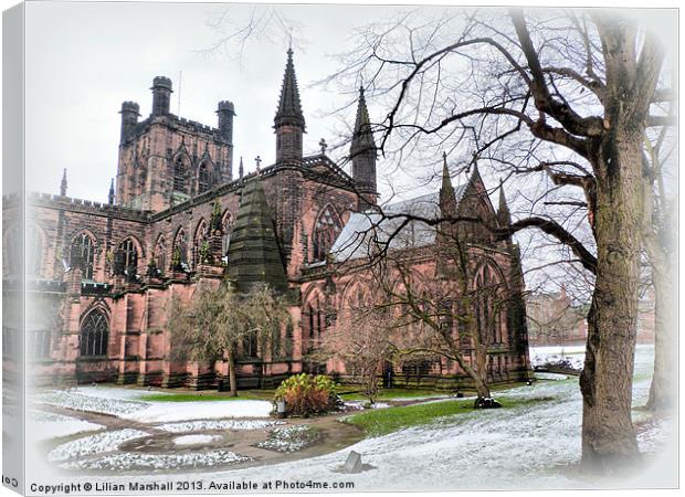 Chester Cathedral. Canvas Print by Lilian Marshall