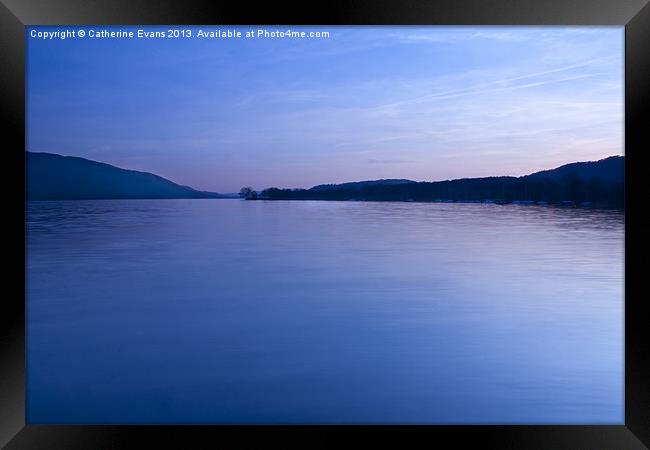 Sunset on Coniston Water Framed Print by Catherine Fowler