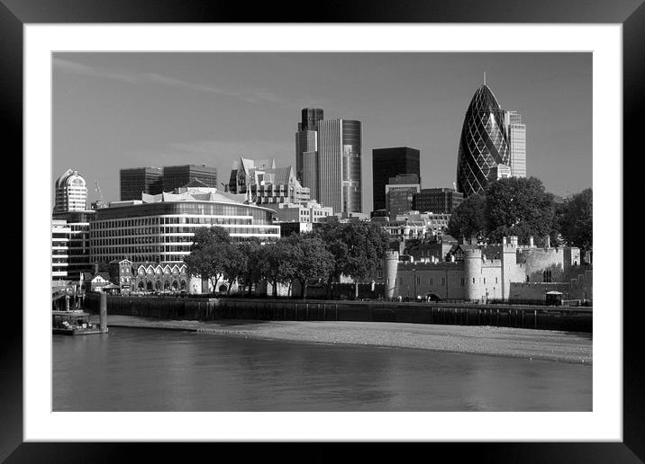 City of London Framed Mounted Print by David French