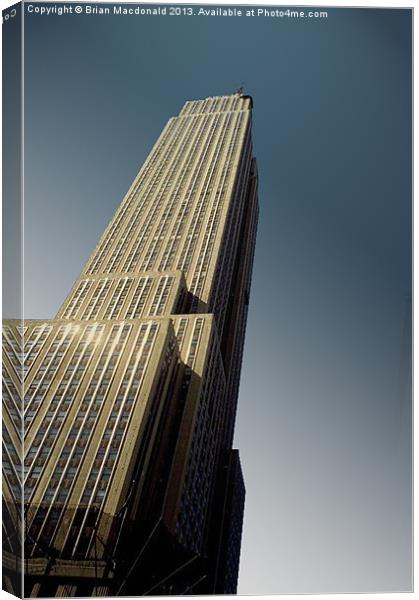Empire State Canvas Print by Brian Macdonald