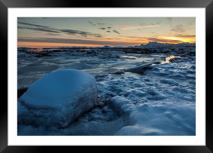 Icy sunset Framed Mounted Print by Thomas Schaeffer