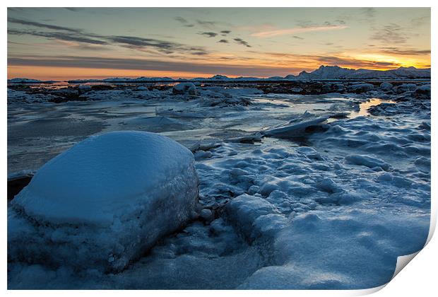 Icy sunset Print by Thomas Schaeffer
