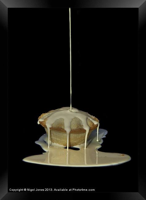 Mmmmm Pie and Cream Framed Print by Nigel Jones