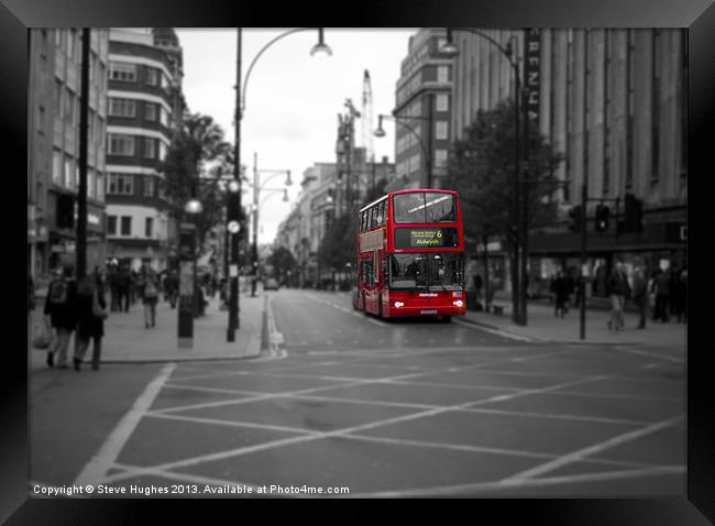 London Red Bus Route 6 Framed Print by Steve Hughes