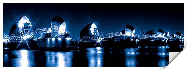 Thames Barrier Print by jim wardle-young