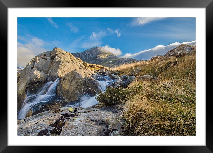 Tryfan in the clouds Framed Mounted Print by Phil Tinkler