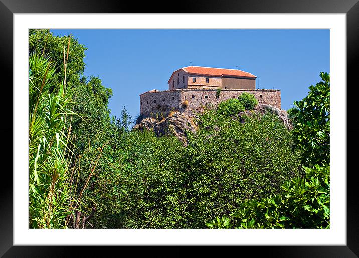 the church on the rock Framed Mounted Print by meirion matthias