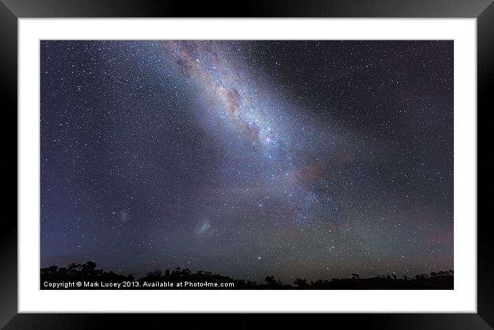 A Shot through Space Framed Mounted Print by Mark Lucey