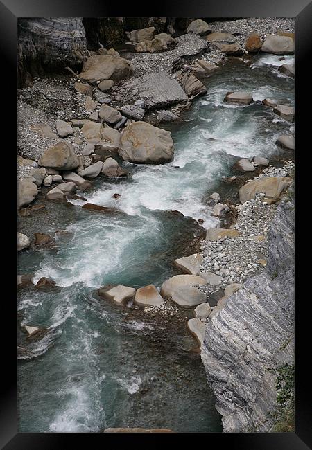 river in taroko national park Framed Print by anne lyubareva