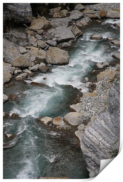 river in taroko national park Print by anne lyubareva